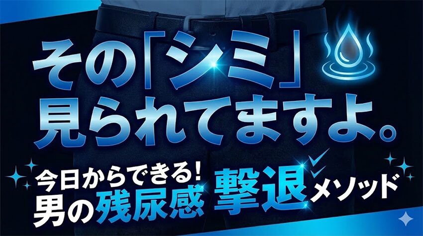 トイレ後に“ちょっと出る”40〜60代男性へ｜残尿・ちょい漏れの原因と対策